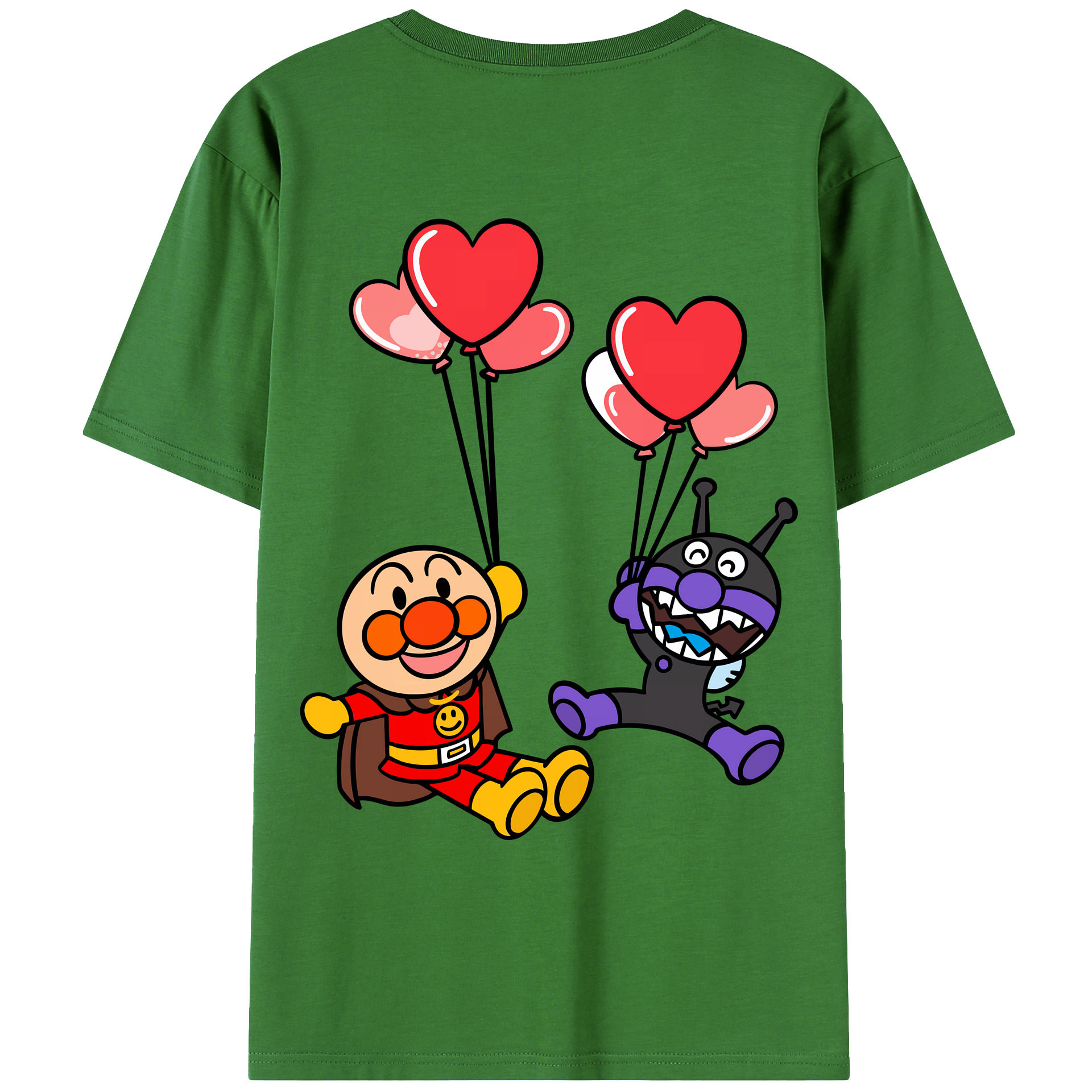 （画像用） アンパンマン Anpanman レディース半袖Tシャツ(バックプリント)